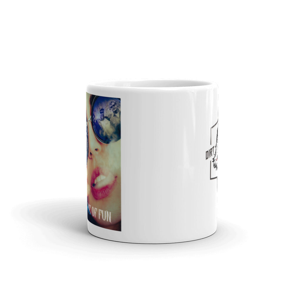 White glossy mug