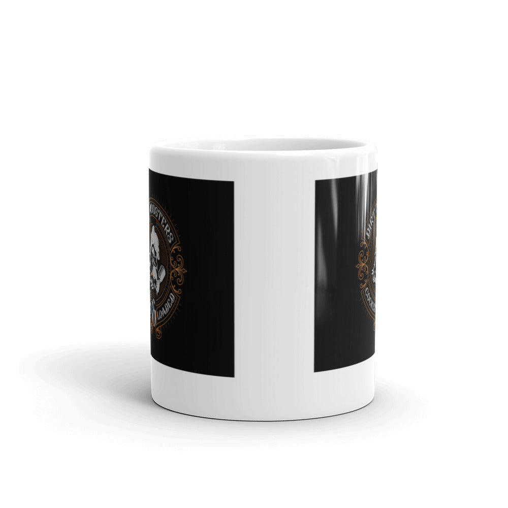 White glossy mug