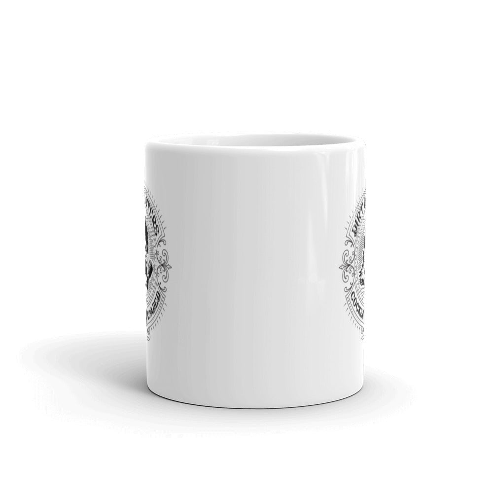 White glossy mug