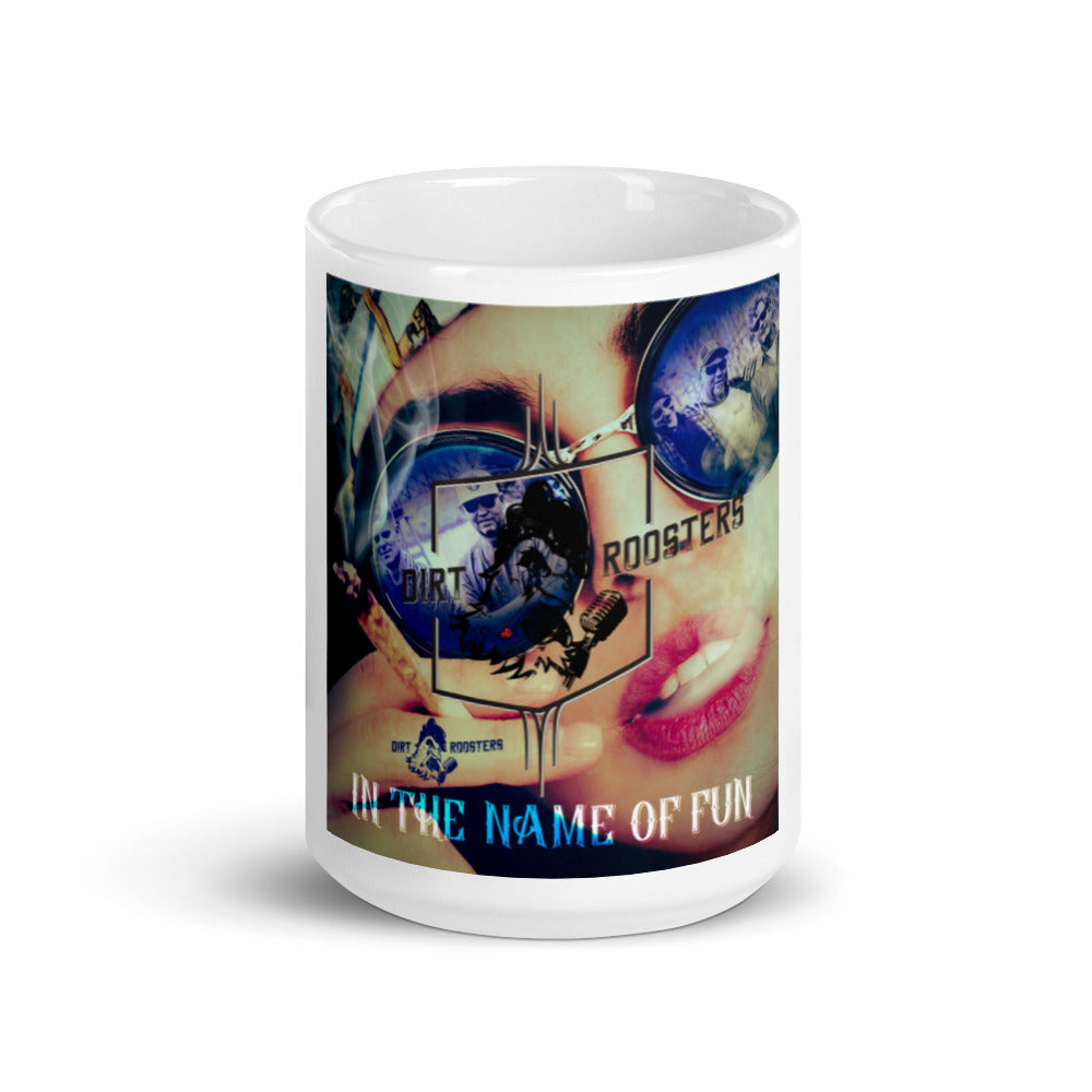 White glossy mug